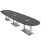 Skutchi Designs 45 in W, 165.75 in L, 29 in H, Engineered Wood Top, Grey HAR-BOVL-46X168-DOU-ELEC-ASIANNIGHT - alternate 1